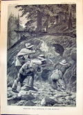 Antique Print 1898 Bear Hunting Shooting Ephraim Rocky Mountains Canada Spo