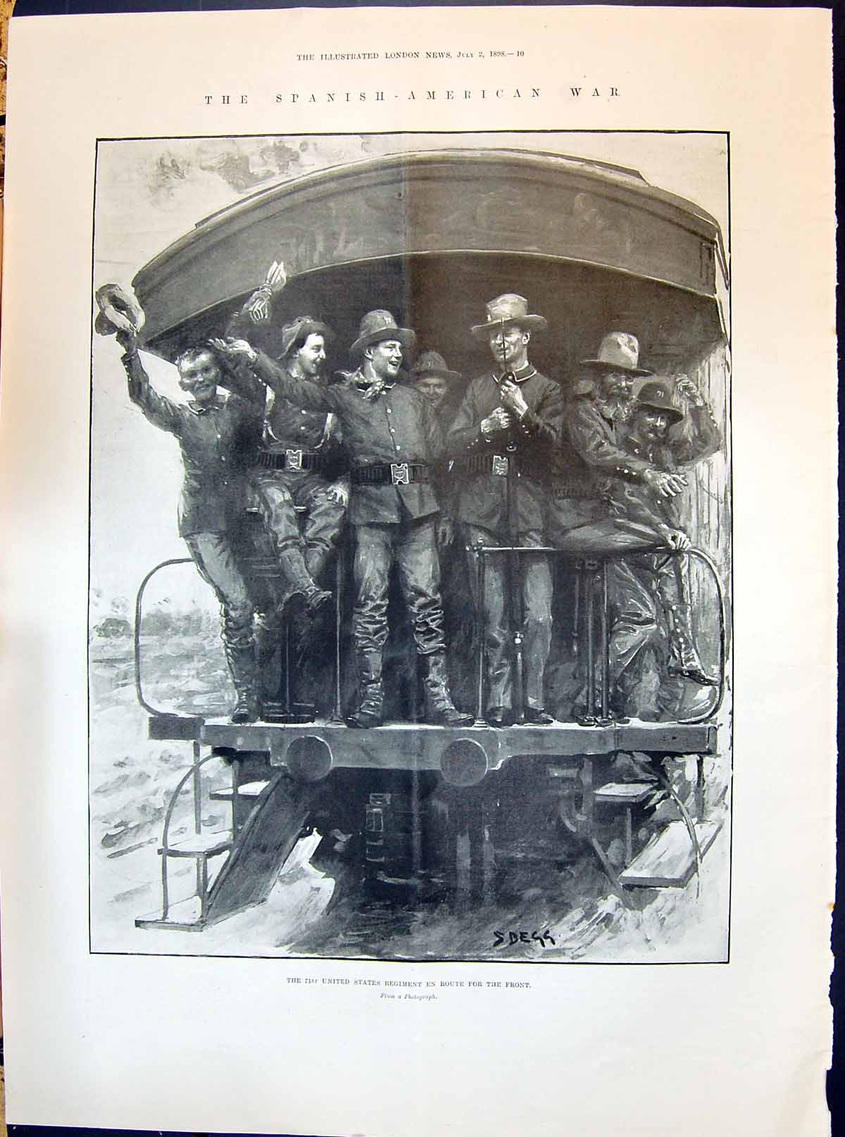Antique Print 1898 Spanish American War American Siers Scott Noble Coventry