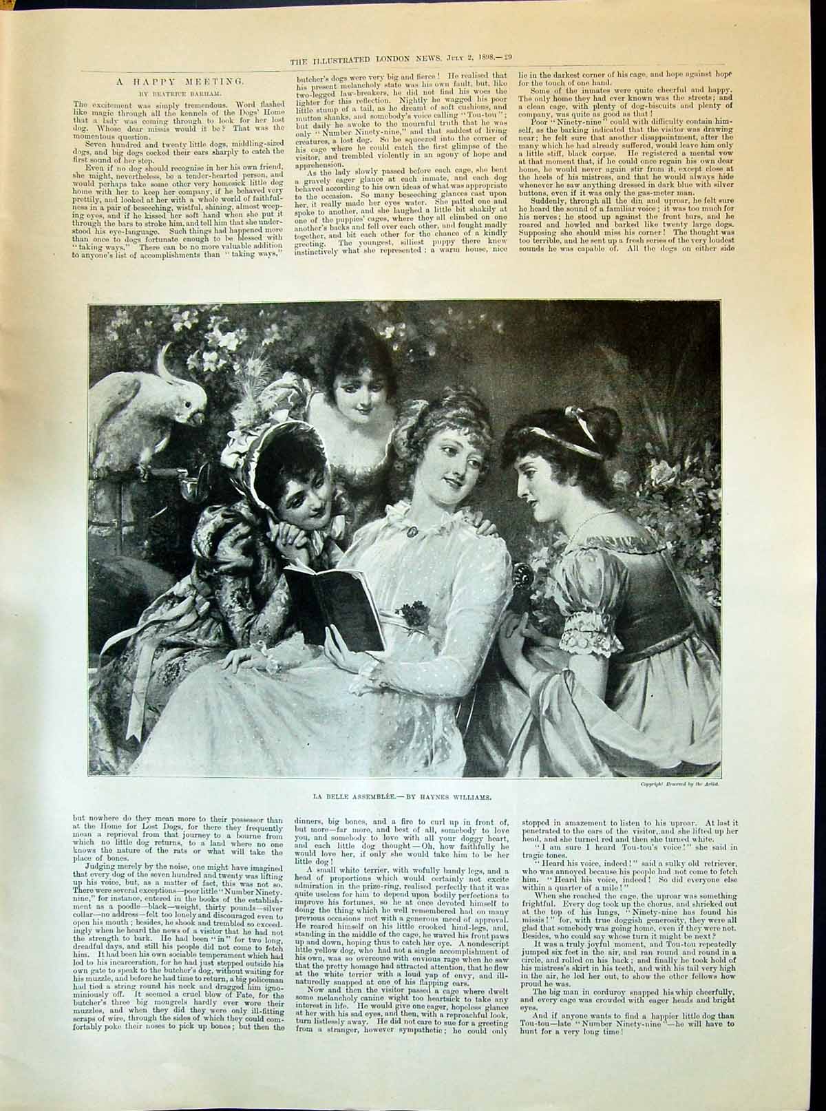Old 1898 La Belle Assemblee Ladies Williams Slieve Donard Hotel Newca Victorian