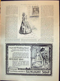 Old 1898 Advertisement Sunlight Soap Washing Laundry Lady Prison Wind 19th