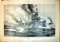 Old 1898 Spanish American War Admiral Sampson Ship Bombarding San Jua 19th