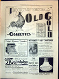 Antique Old Print 1898 Advertisement GCigarettes Hitchings Foot Patent Trun