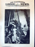 Original Old Antique Print 1898 Ship Search Light Boat Sea Life-Boat Rescue