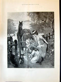 Old 1898 Stile Children Horse Dog Nature Sierra Leone Sulima River Ma Victorian