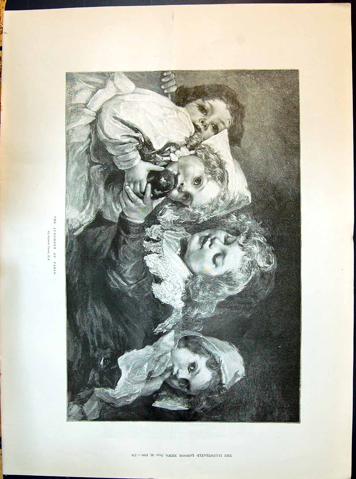 Old 1898 Paris Children Fruit Lucas Bishop George Sumner Suffragan Gu Victorian