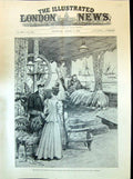 Old 1898 Prince Princess Wales Watching Racing Cowes Regatta Royal Ya Victorian