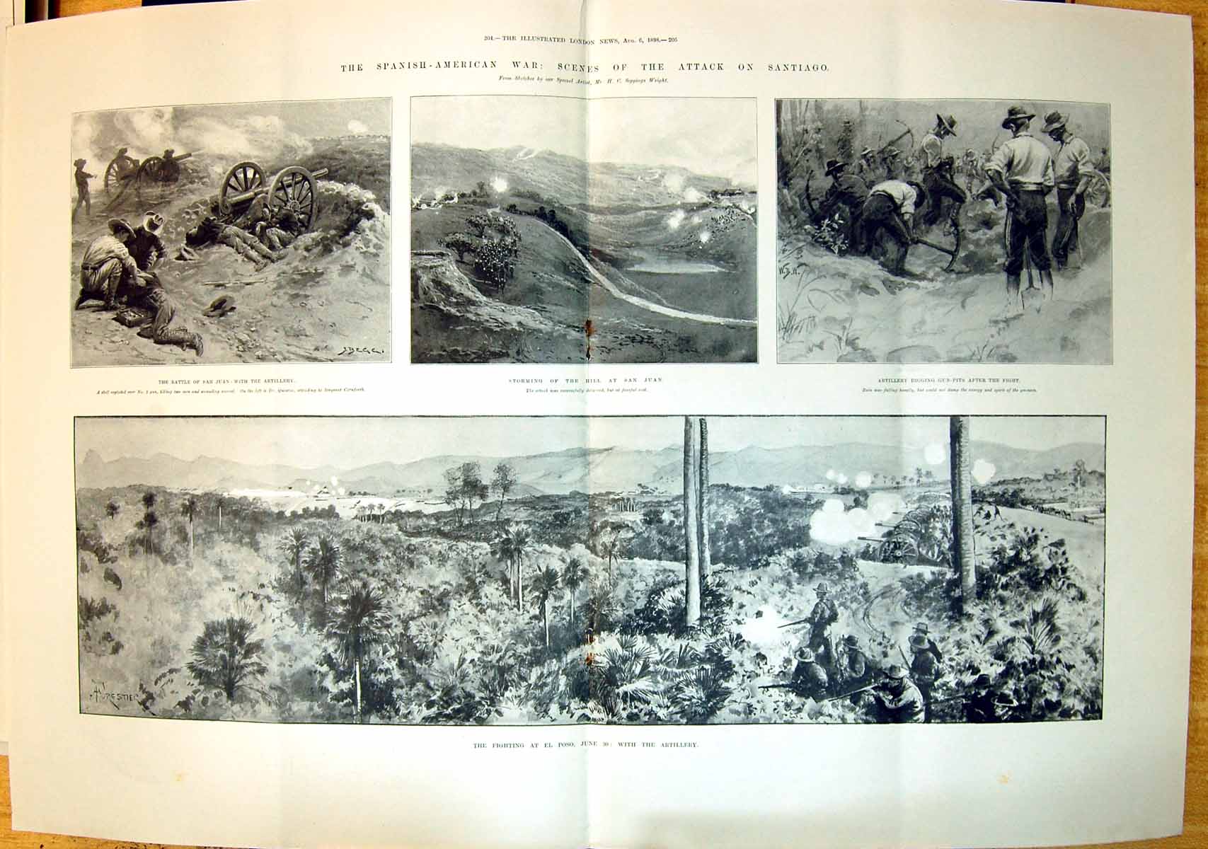 Old 1898 Spanish American War Santiago Hill Sanjuan El Poso Artillery 19th