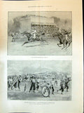 Old 1898 Calcutta Monsoon Horse Races Fleet Sport Malta House Admiral Victorian