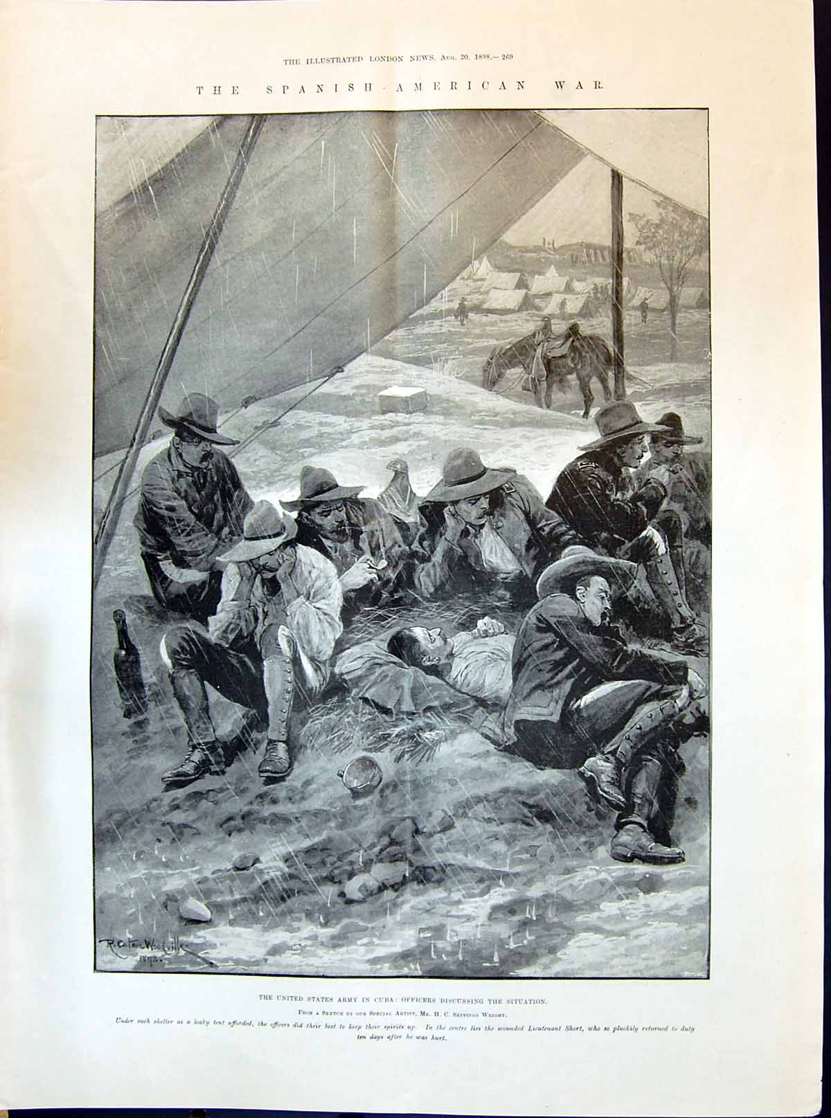 Old 1898 Spanish American War United States Army Cuba Officers Shelte Victorian