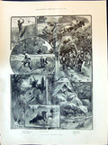 Old 1898 Harvest Moon Reapers Agriculture Bishop Salisbury Military M Victorian