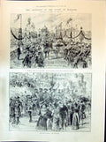 Old 1898 Crowning Queen Holland Amsterdam Hooge Sluis Dreyfus Henry C Victorian