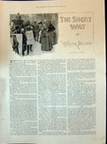 Antique Old Print 1898 Story Illustration Short Way Walter Beasant Forestier