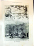 Original Old Antique Print 1898 Scene Teresa Garrick Theatre Actors Holland