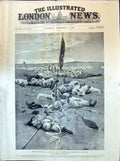 Antique Old Print 1898 End Mahdism Dead Yakub Followers Khalifa Black Flag 19th