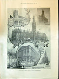Old 1898 Church Congress Bradford George'S Hall College Exchange Ship Victorian