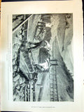 Antique Print 1898 GMining Wash-Up Bonanza Creek Reservoir London Water Wor