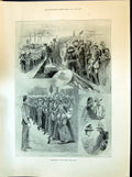 Old Antique Print 1898 War Guards Egypt Omduruman Policeman Marquis Ripon 19th
