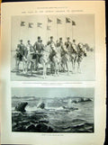 Old 1898 Turkish Cavalry Erthogroul German Emperor Palestine Ship Boa Victorian