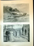 Old 1898 Fire Barque Blengfell Margate Garrick Theatre Railway Disast Victorian