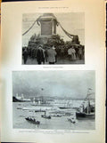 Old 1898 Trafalgar Day Square Royal Yacht Ship Hohenzollern Hertha He Victorian