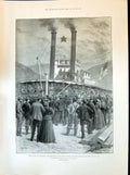 Antique Print 1898 Departure Steamer Ship GDawson City Ladies Fashion Eveni