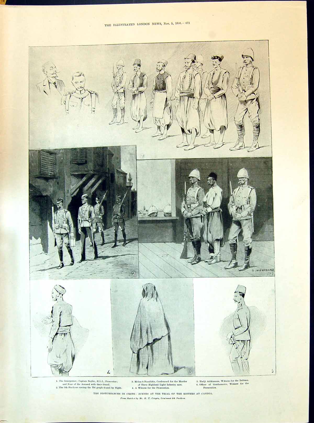 Old 1898 Crete Trial Rioters Candia Captain Begbie Adikianum Blowitz Victorian