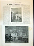 Old 1898 Furniture Collinson Lock Hall Ladies Fashion Velvet Coat Han Victorian
