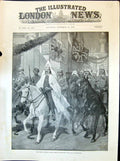 Old Print 1898 Procession Horses German Emperor Passing Through Jerusalem 19th