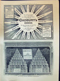 Old Print 1898 Cadburys Cocoa Henry Liebig Humber Cycles Tibbles Vi-Cocoa 19th