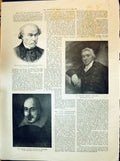 Old 1898 William Jenner Physician Edward Vaccination Droeshout Shaksp Victorian