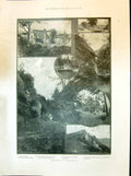 Old 1898 Derbyshire Throwley Fishing House Cotton Dovedale Mappleton Victorian
