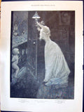 Old 1898 Lady Lamp Cherub Baby Miles Anderson Fleming Hurst Wake Shar Victorian