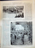 Old 1899 Riots Brussels Mounted Police Mob Lord Beauchamps Sydney Flo Victorian