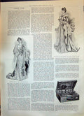 Old 1899 Ladies Fashion Tea-Gown Case Dresses Polo Trophy Military Te Victorian