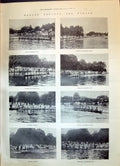 Antique Print 1899 Henley Regatta WyfSculls Thames Sport Boats Harbour Kyle