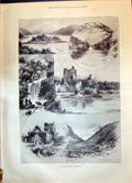 Old 1899 Killarney Clipper Lake Weir Bridge Ross Castle Dunloe Muckro Victorian