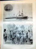 Old 1899 Navy Battle Ship H.M.S. Mars Duchess Connaught Fete Fancy Fa Victorian