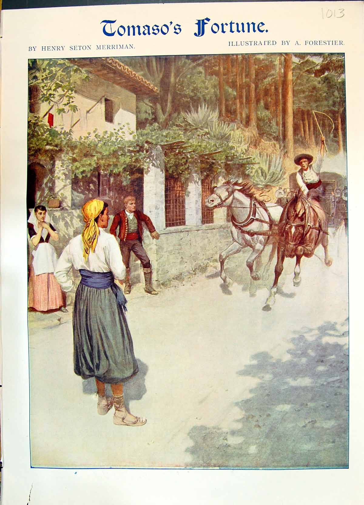Old 1899 Tomaso Fortune Henry Merriman Forestier Water Mill Horses Co 19th