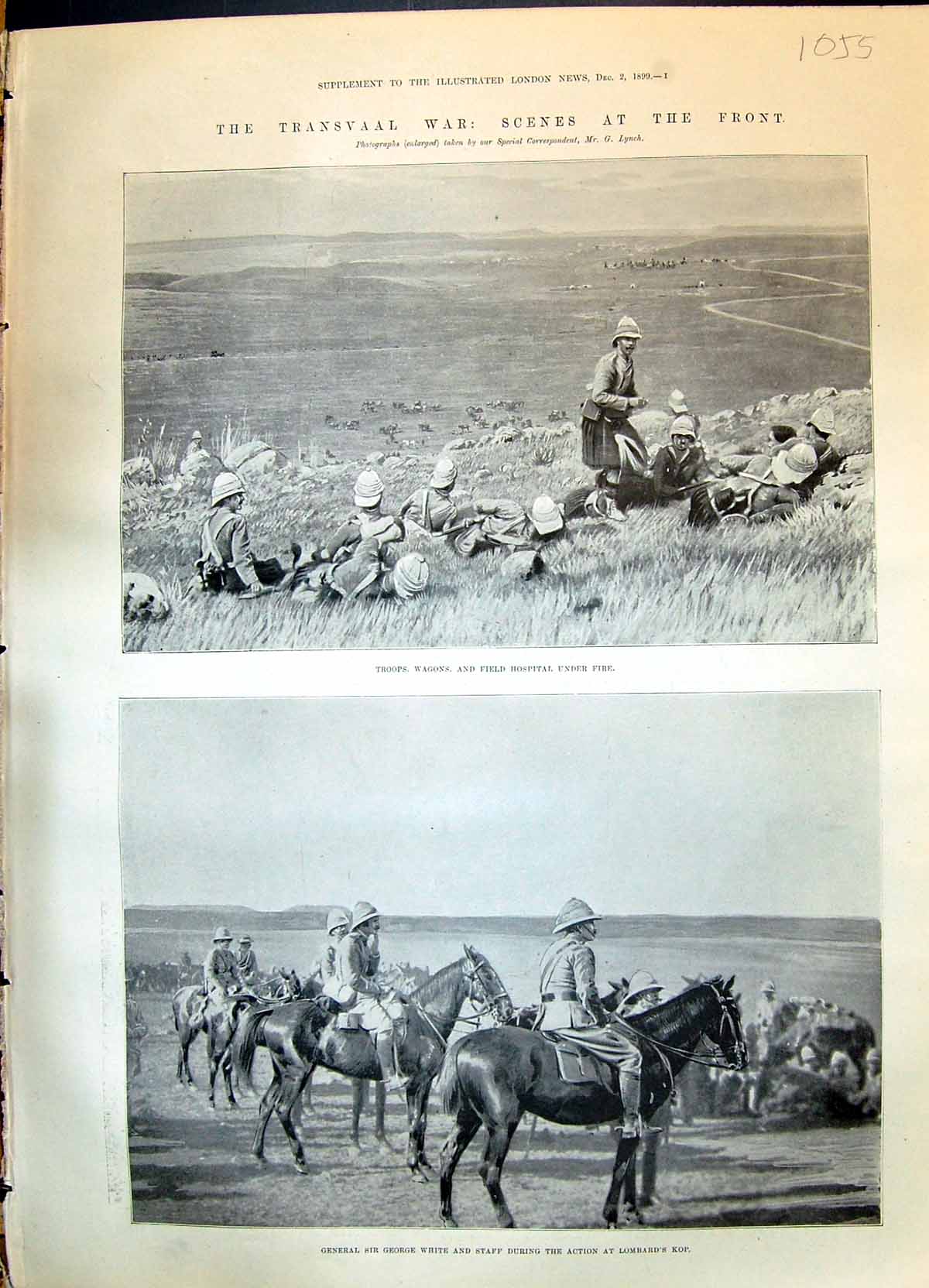 Old 1899 Transvaal War Field Hospital General White Ambulance Rietfon 19th