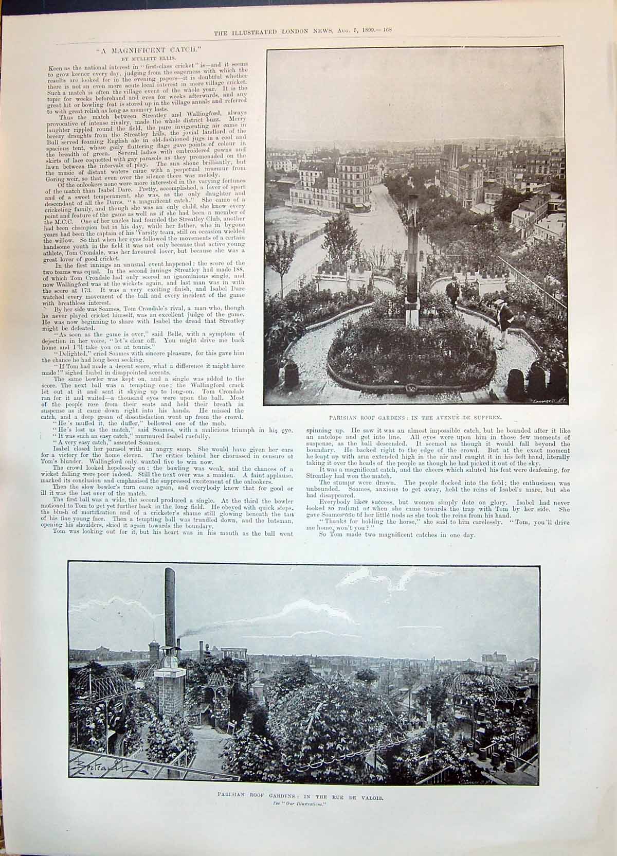 Old 1899 Parisian Rogarden Avenue Suffren Valois White Cotton Manfiel Victorian