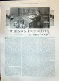 Old 1899 Story Illustration Bilson'S Housekeeper Bret Hearte Forestie Victorian