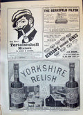 Antique Old Print 1899 Yorkshire Relish Bensons Rings Tobacco Tortoiseshell