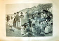 Old Print 1899 Scene Beach Isle Wight Families Donkey Forestier Fine Art 19th