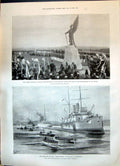 Old 1899 German Emperor Monument Privat Ship Bonaventure Korniloff Bu Victorian