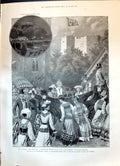 Old 1899 Queen Carisbrooke Castle Fete Gipsies Princess Cochrane Boer Victorian