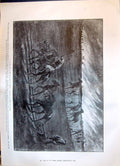 Old 1899 Prairie Fire America Horses Farmers Ploughing Arrest Flames Victorian