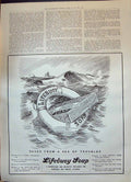 Original Old Antique Print 1899 Advertisement Lifebuoy Soap Royal Disinfectant