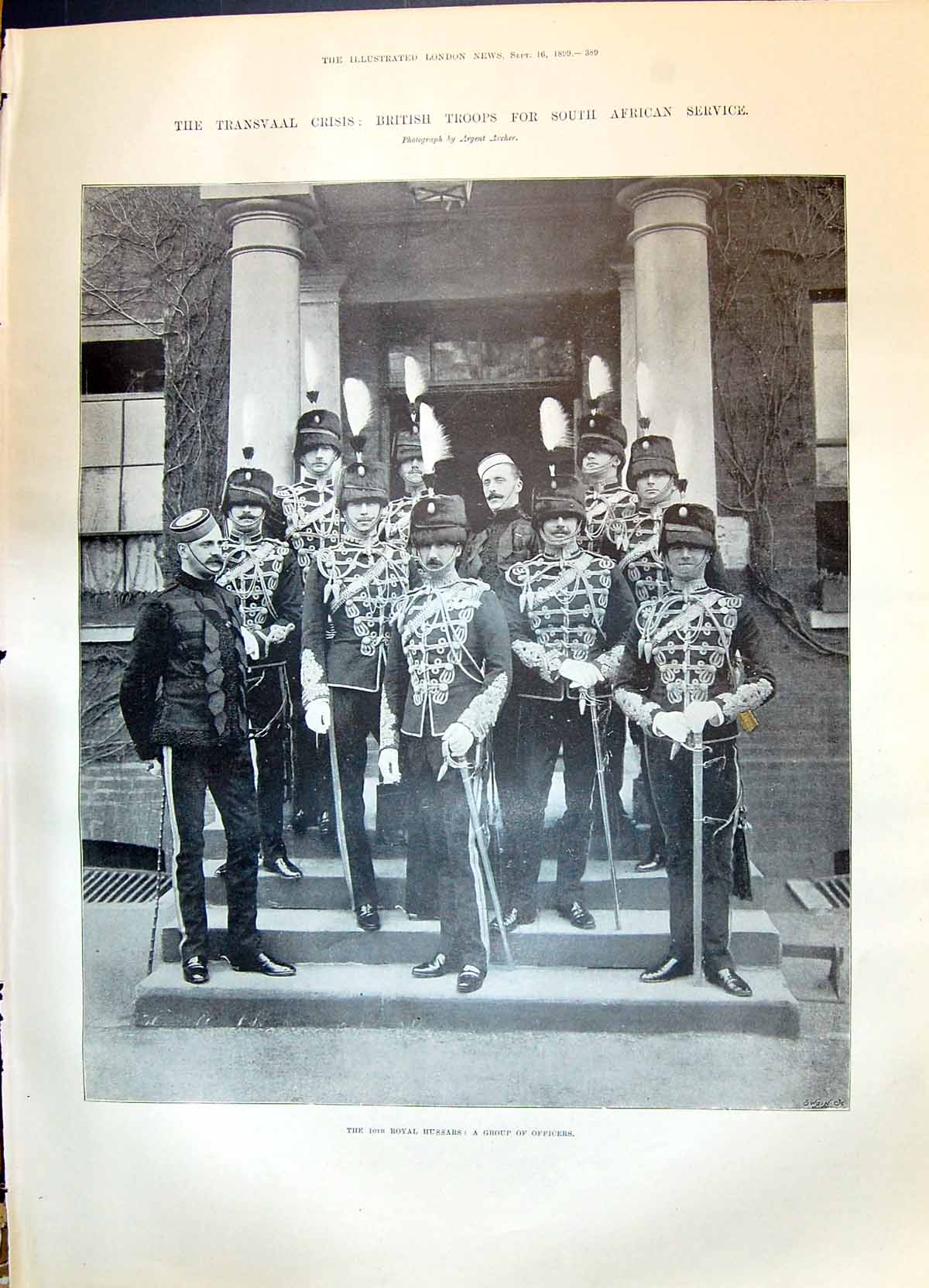 Old 1899 Transvaal British Troops Royal Hussars Connaught Rangers Adj Victorian