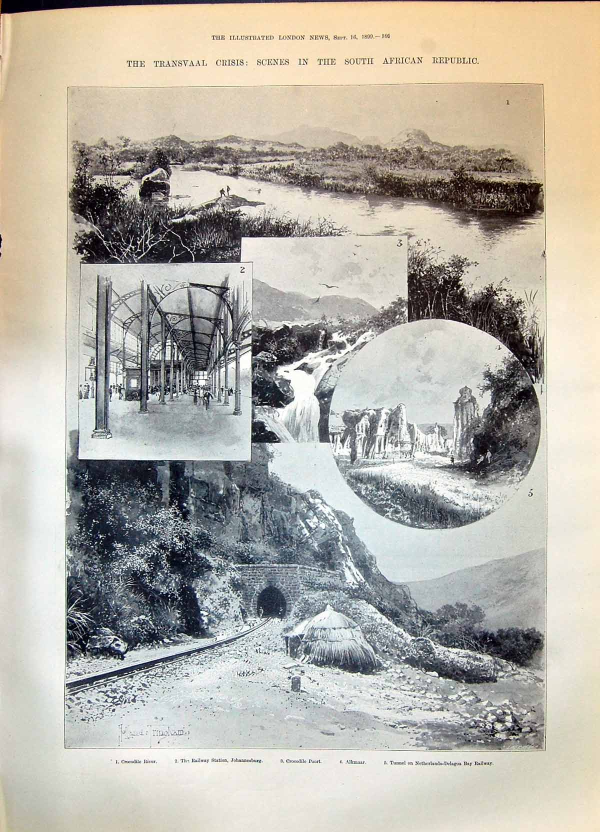 Old 1899 Transvaal War Crocodile River Johannesburg Poort Alkmaar The Victorian