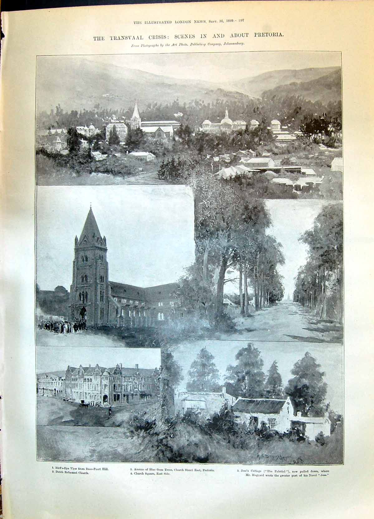 Old 1899 Transvaal War Pretoria Jess'S Cottage Daas-Poort Boer Pillow Victorian